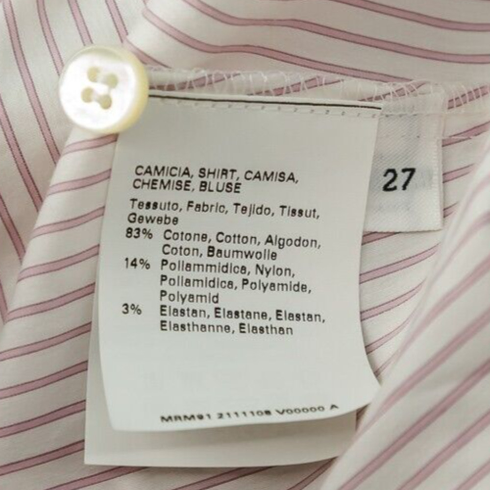 Marina Rinaldo 27 Size 18 US Red Stripe Print Ruffle Collar Placket Button Top - Picture 4 of 7